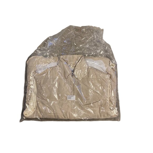 THE J. PETERMAN CO. MEN'S BEIGE LEATHER PUFFER VEST SZ XXL NWT - Picture 3 of 7